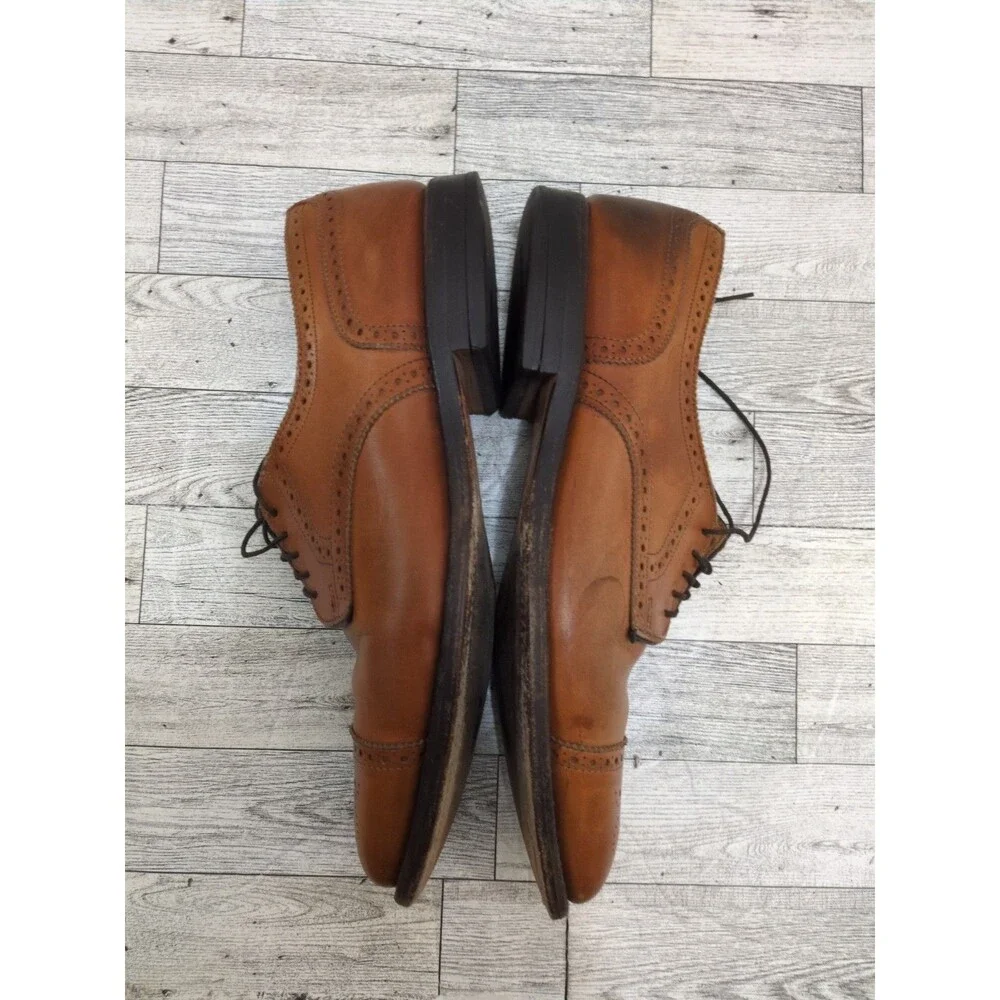 Allen Edmonds Sanford Dress Shoes Men Walnut Cap Toe Oxford 10 D